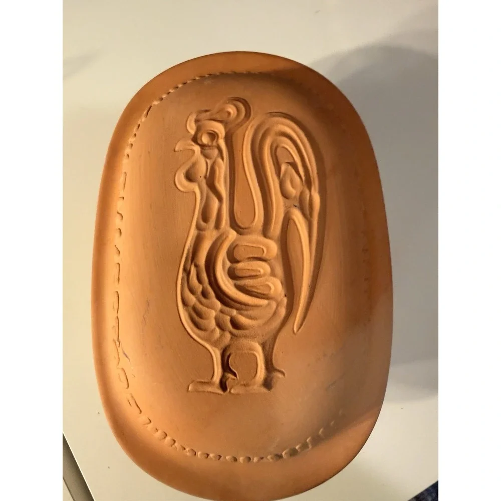 Vintage Schlemmertopf # 839 Clay Rooster Baker W. Germany Scheurich Keramik